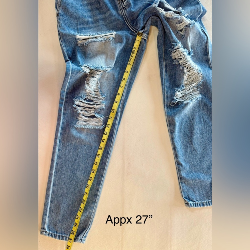 NWT PETRA153 High-Rise Paper-Bag Retro Jeans 100% Cotton (3/25) - Picture 12 of 16